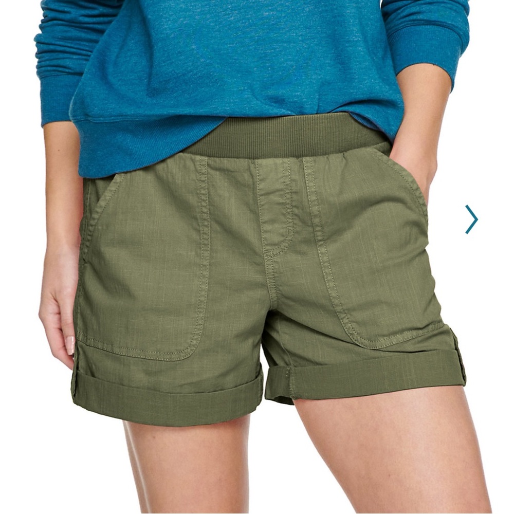 NWT Sonoma Easy Pull-On 5" Utility Shorts Green Size 4X